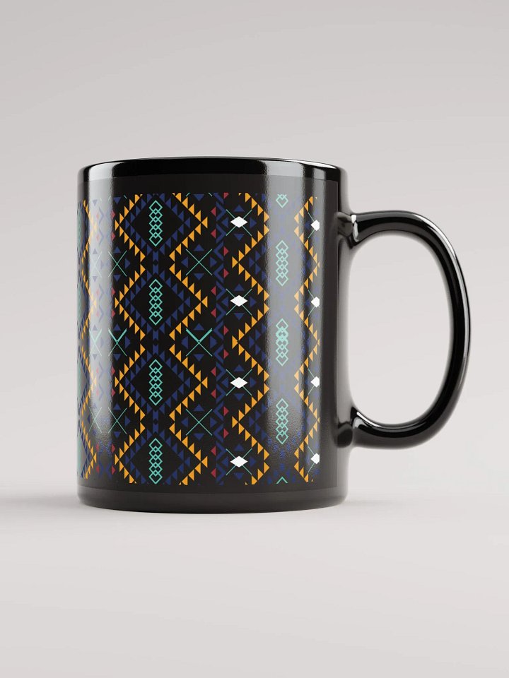 Miniature Triangles Design Black Mug product image (1)