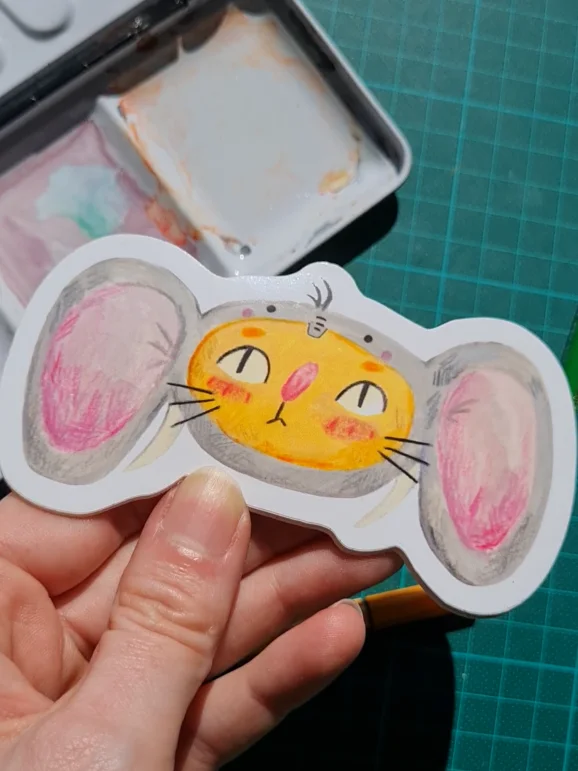 Cat Elephant Costume Vinyl Sticker product image (1)
