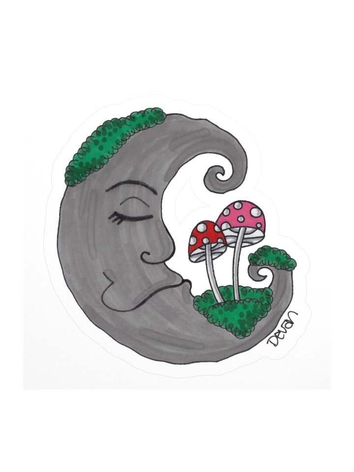 Mushroom Moon Sticker product image (1)