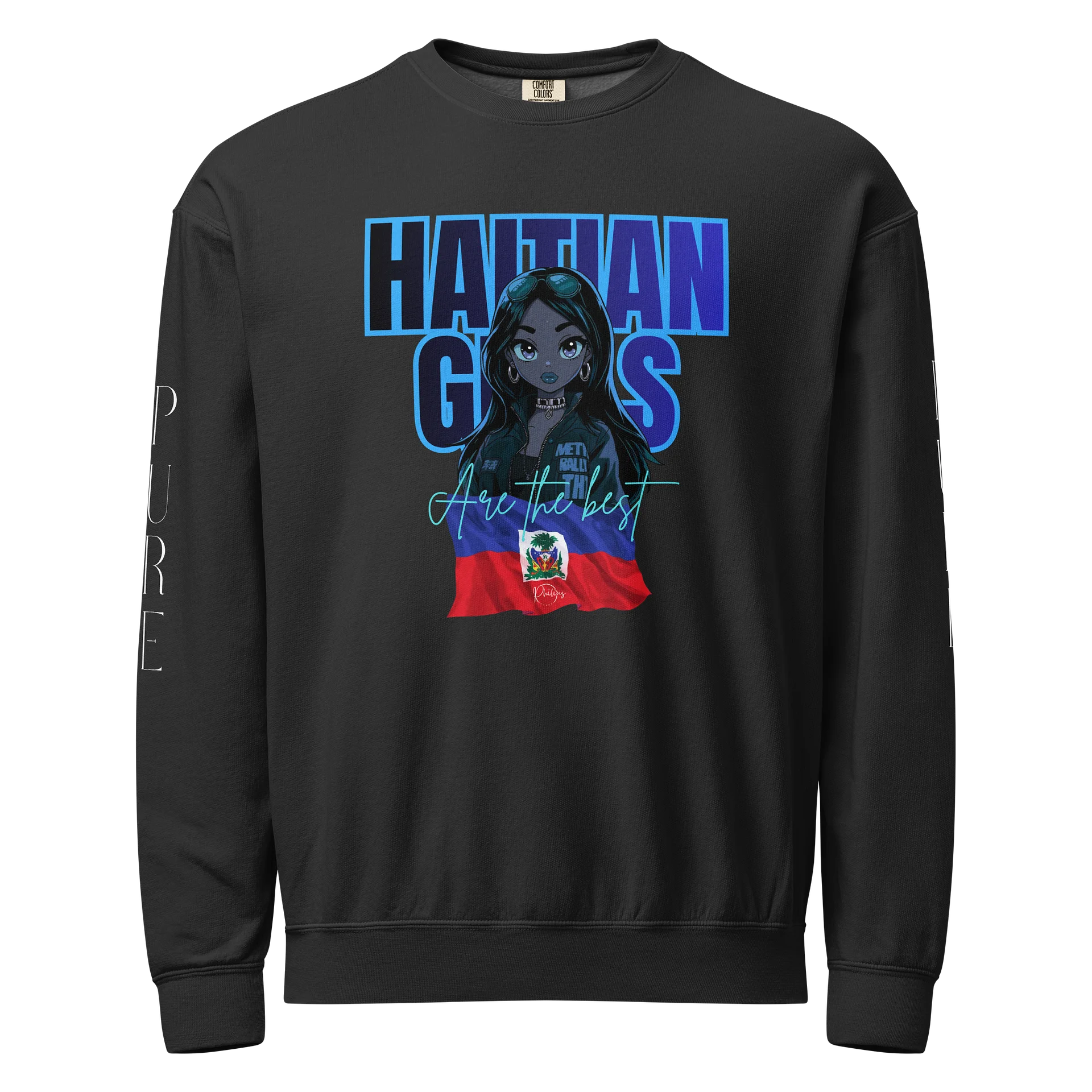 Haitian Girls Illustrated Crewneck Sweatshirt product image (1)