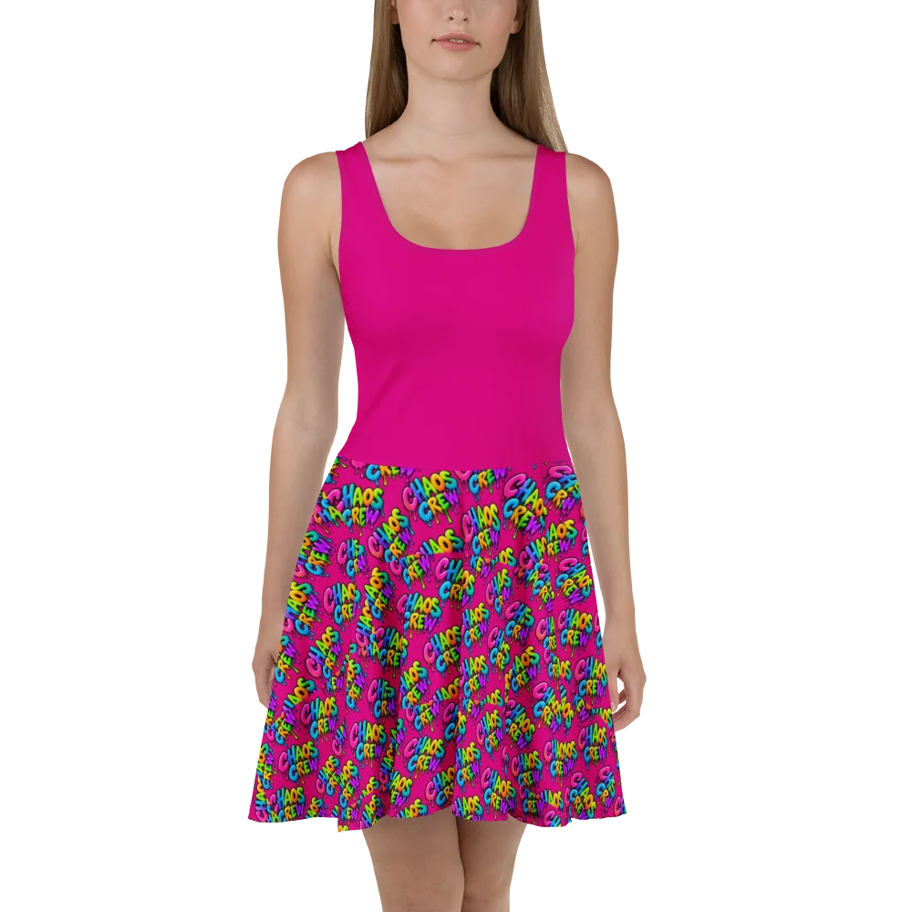 Bold Magenta Skater Dress product image (2)