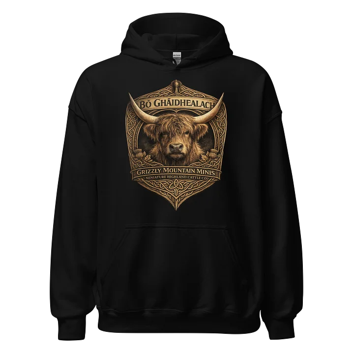Bò Ghàidhealach Hoodie — Front Logo product image (1)