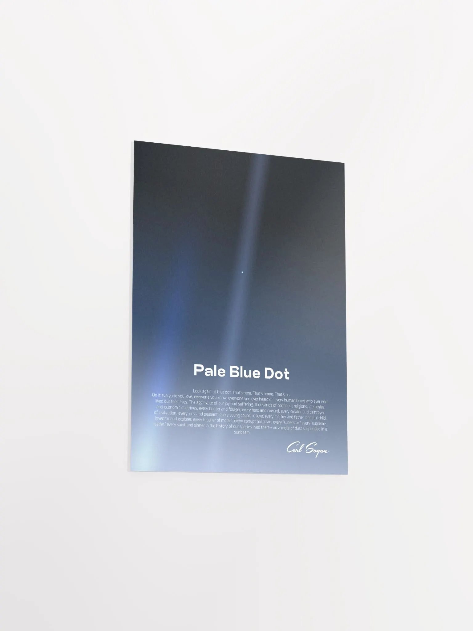 Pale Blue Dot poster, NASA Voyager 1 with Carl Sagan quote — Space poster product image (10)