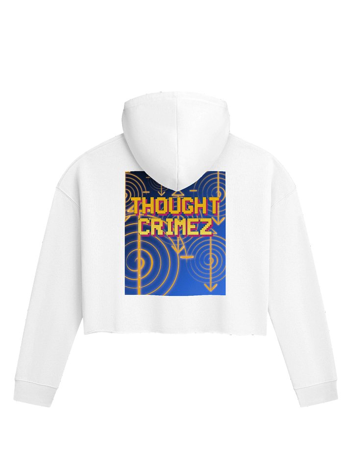 Neon Pixelated Water Element Crop Hoodie product image (3)