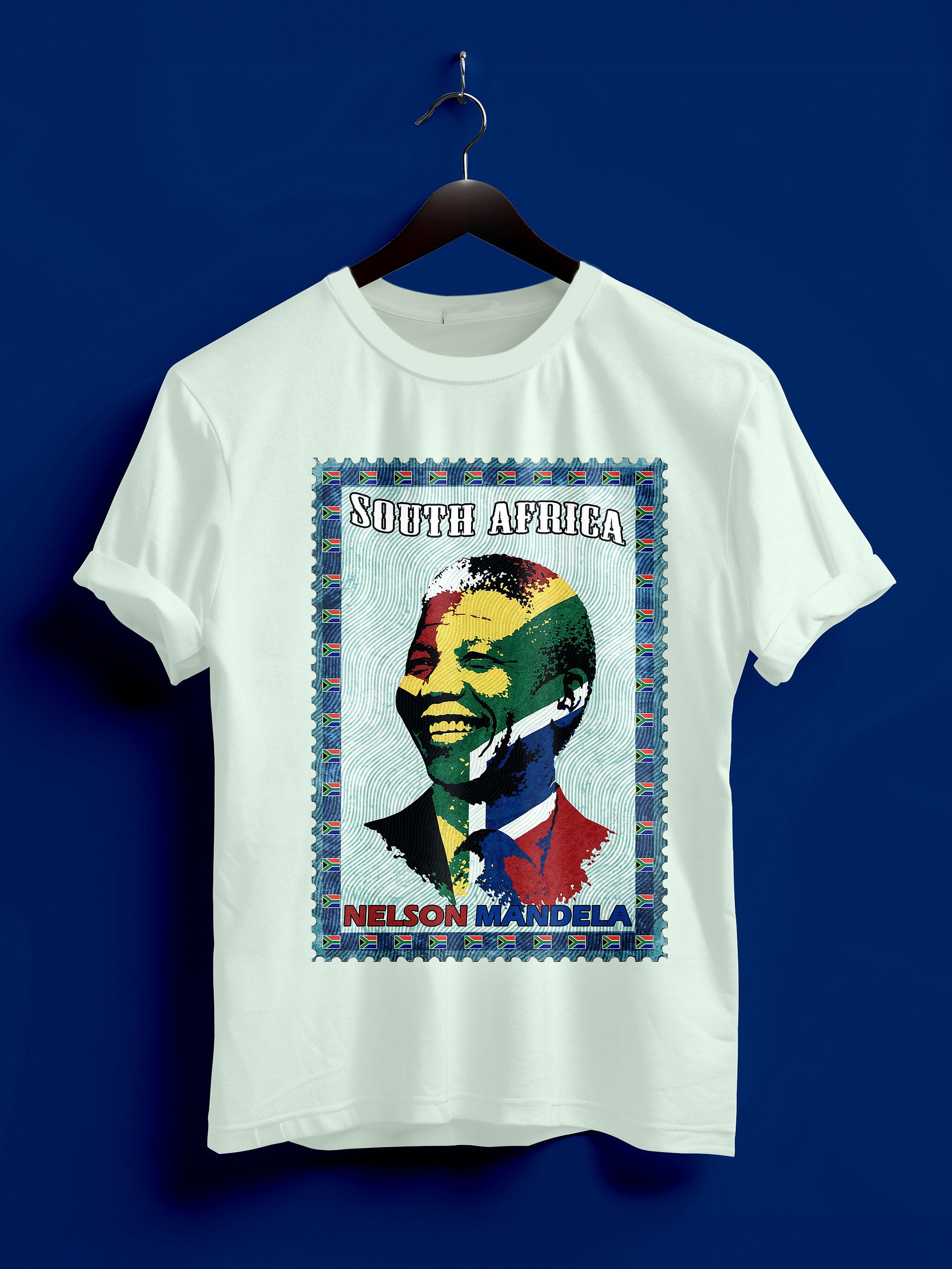 Nelson Mandela Vintage Postage Stamp T-Shirt — South Africa product image (1)