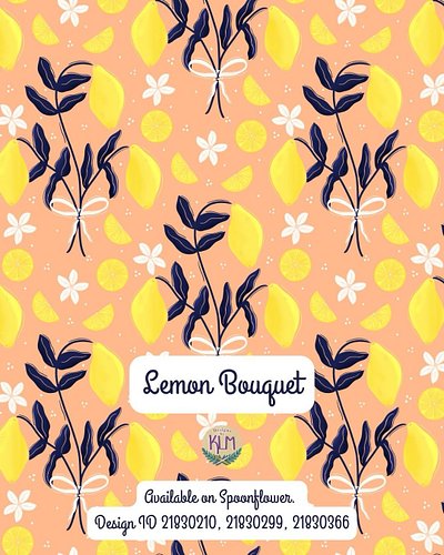 After creating the original Lemon Bouquet pattern with the aqua background, I knew I wanted to create more colorways! I loved...