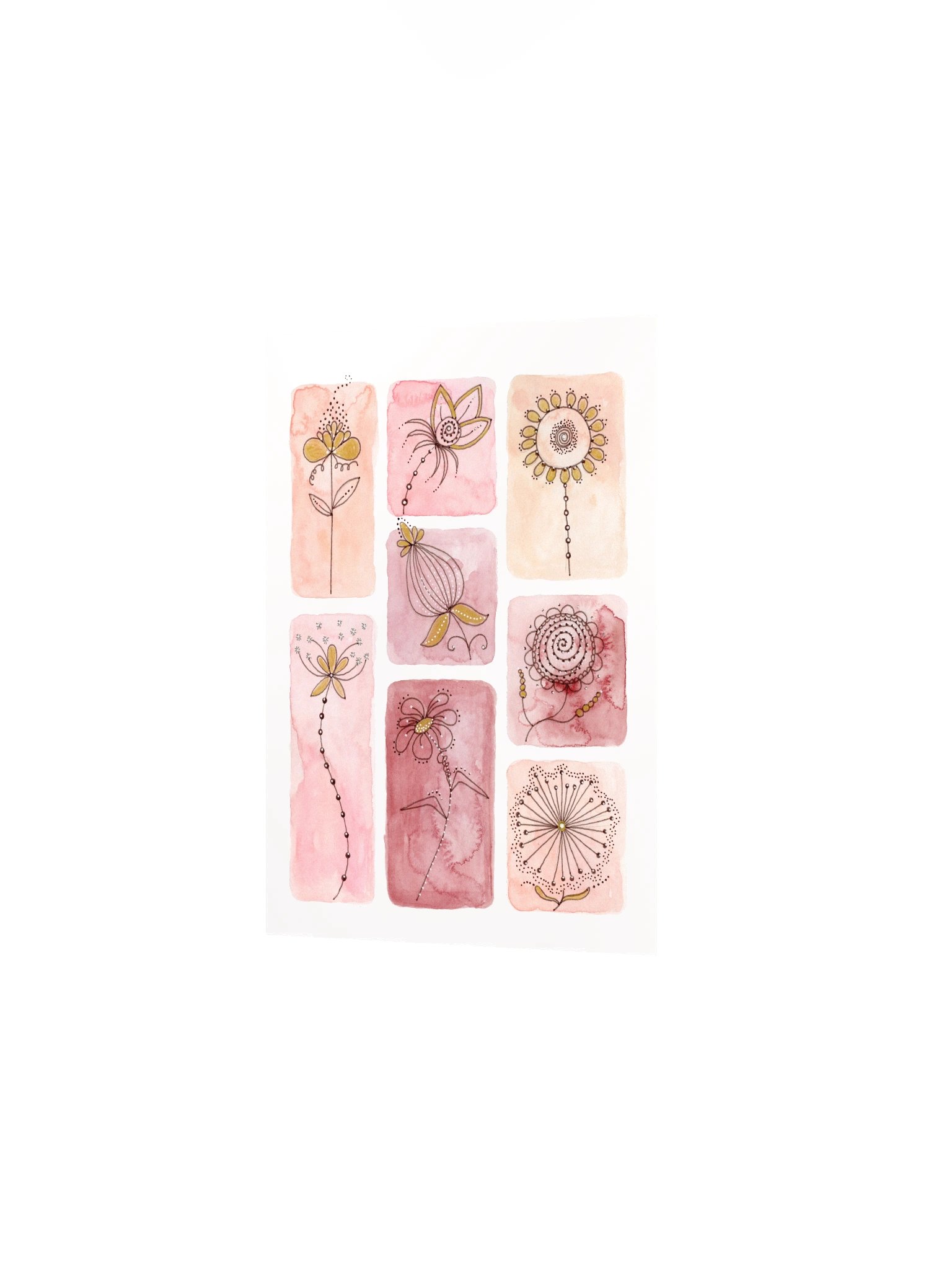 Whimsical Flower Doodle Poster 1 product image (16)