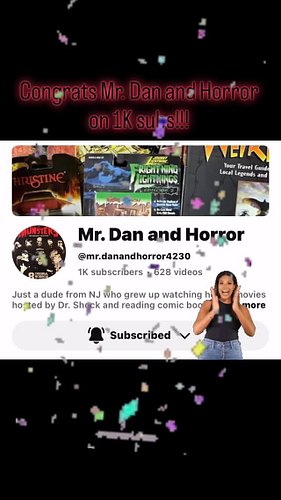 A big huge shout out to my friend @mrdanhorrorhotwheels on reaching 1K on the YouTube! Dan you did it!!! Congrats🎉🥳♥️ #1k #ho...