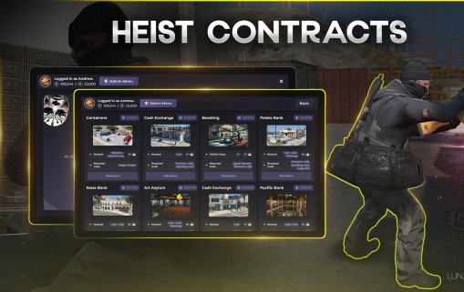 [QB/ESX] FIVEM HEIST CONTRACTS SCRIPT | [ QBCore / ESX / QBox ] product image (1)