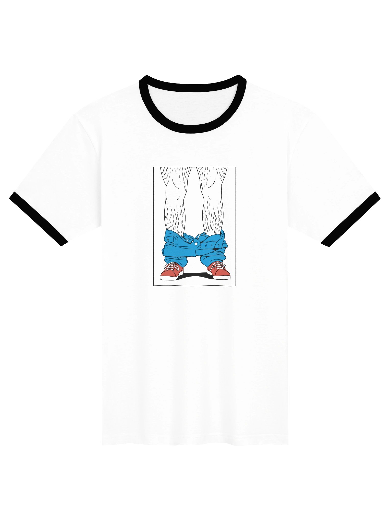 Pants Down Ringer Tee product image (4)