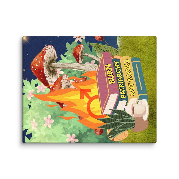 Burn Patriarchy Not Books - Canvas Art product image (1)