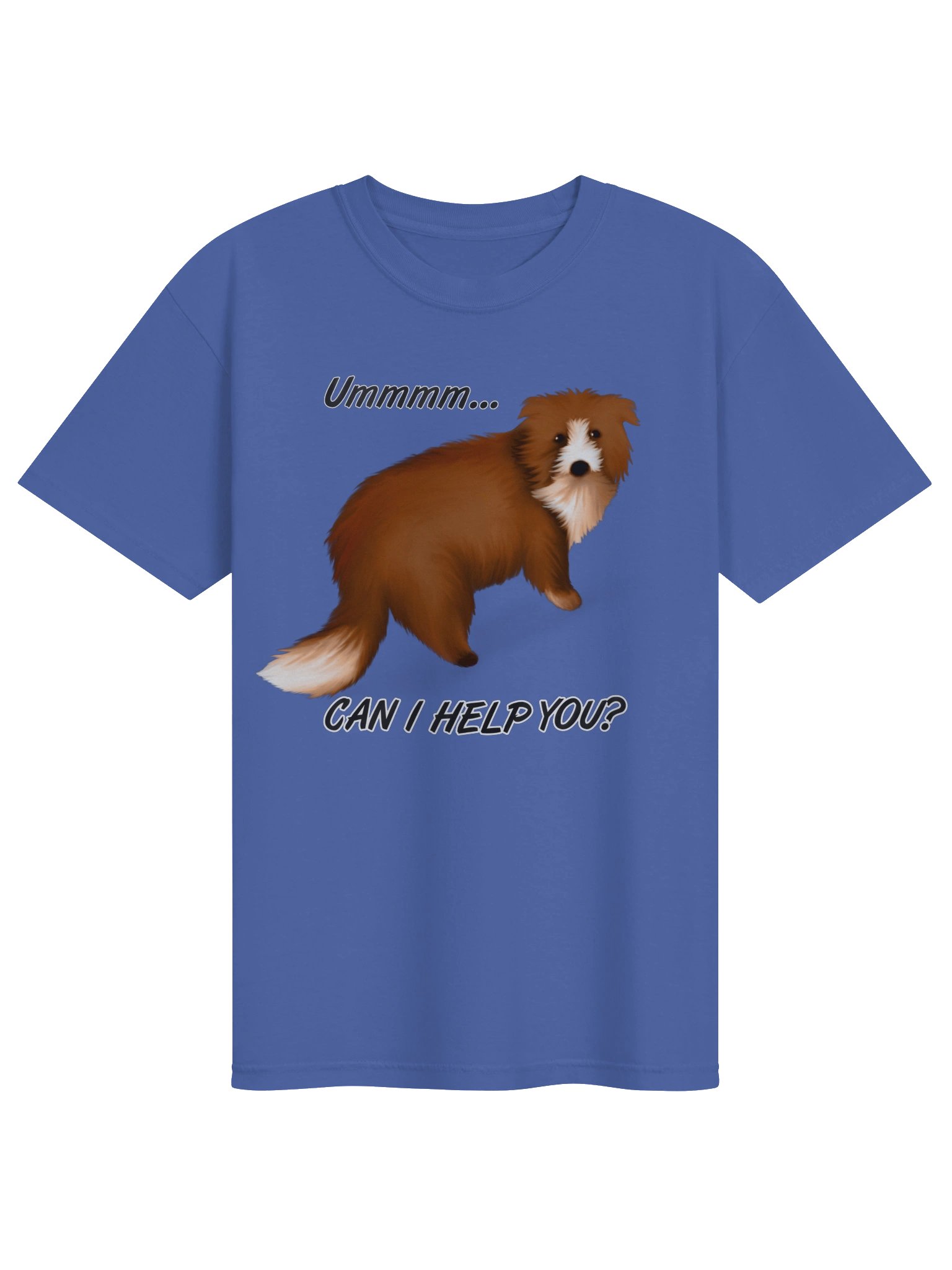 Dog "Ummm... Can I Help You?" T-Shirt. Men's Comfort Colors Garment-Dyed Heavyweight T-Shirt product image (1)
