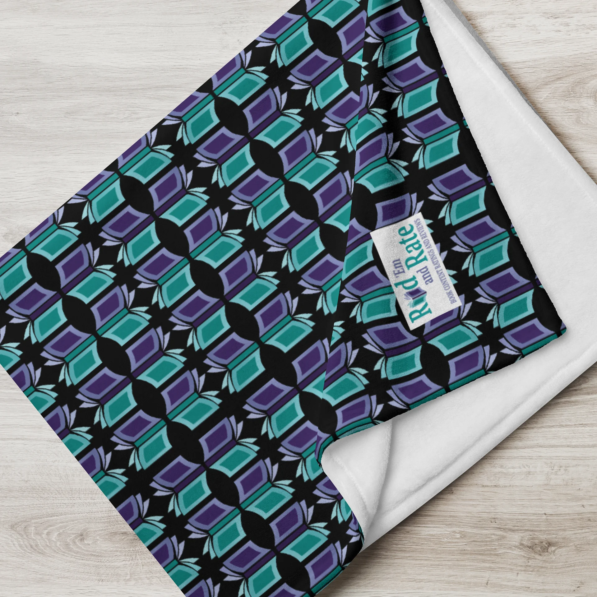 Bookish Blanket (Black Background) product image (2)