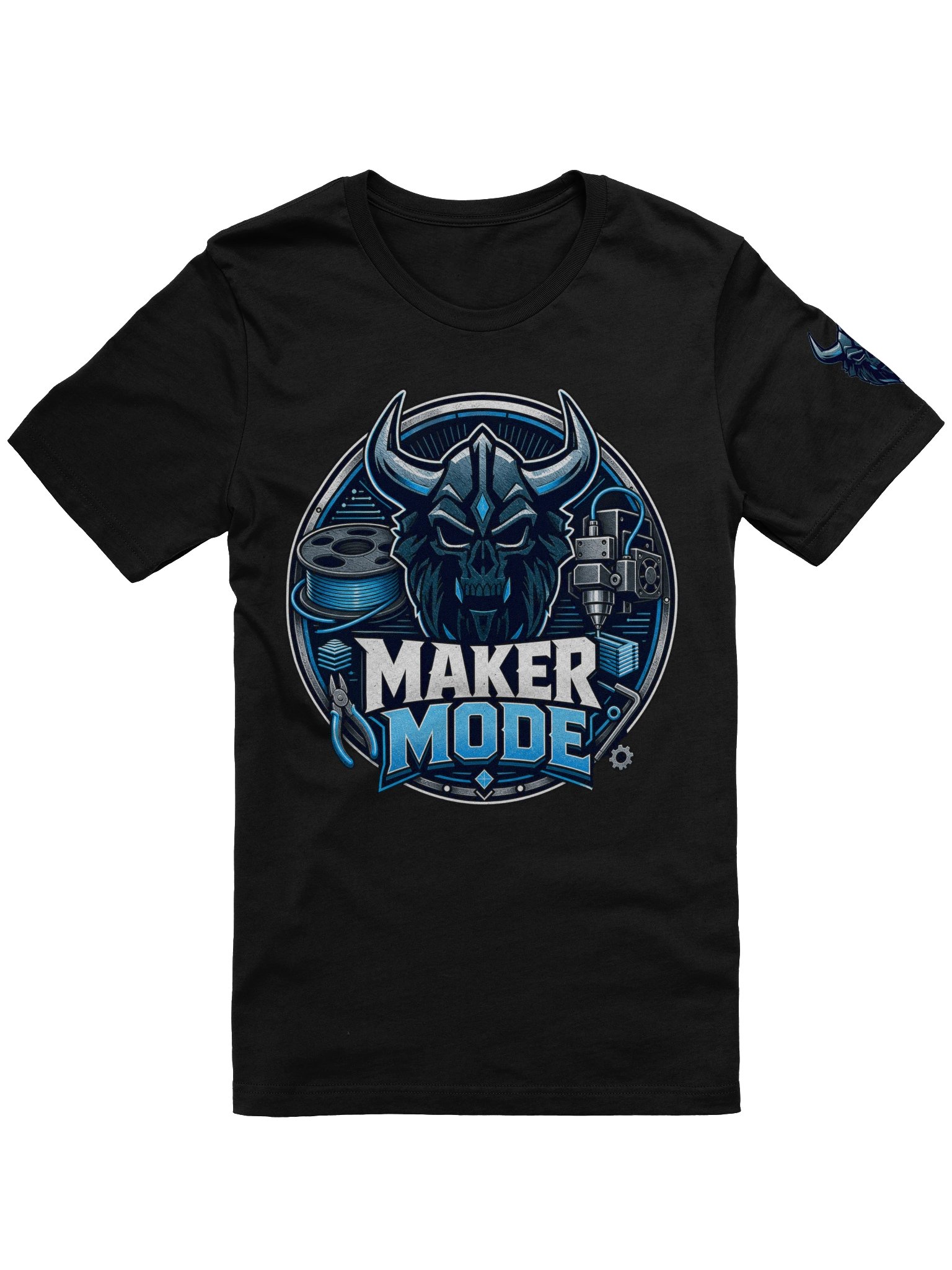 MAKER MODE Horned-Skull Badge Tee product image (1)