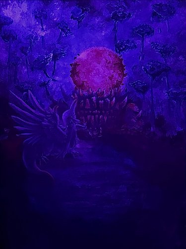 Memoria’s Dragon~ one of my first ever paintings.. it was a labor of love, and the way it looks at night under the glow of ou...