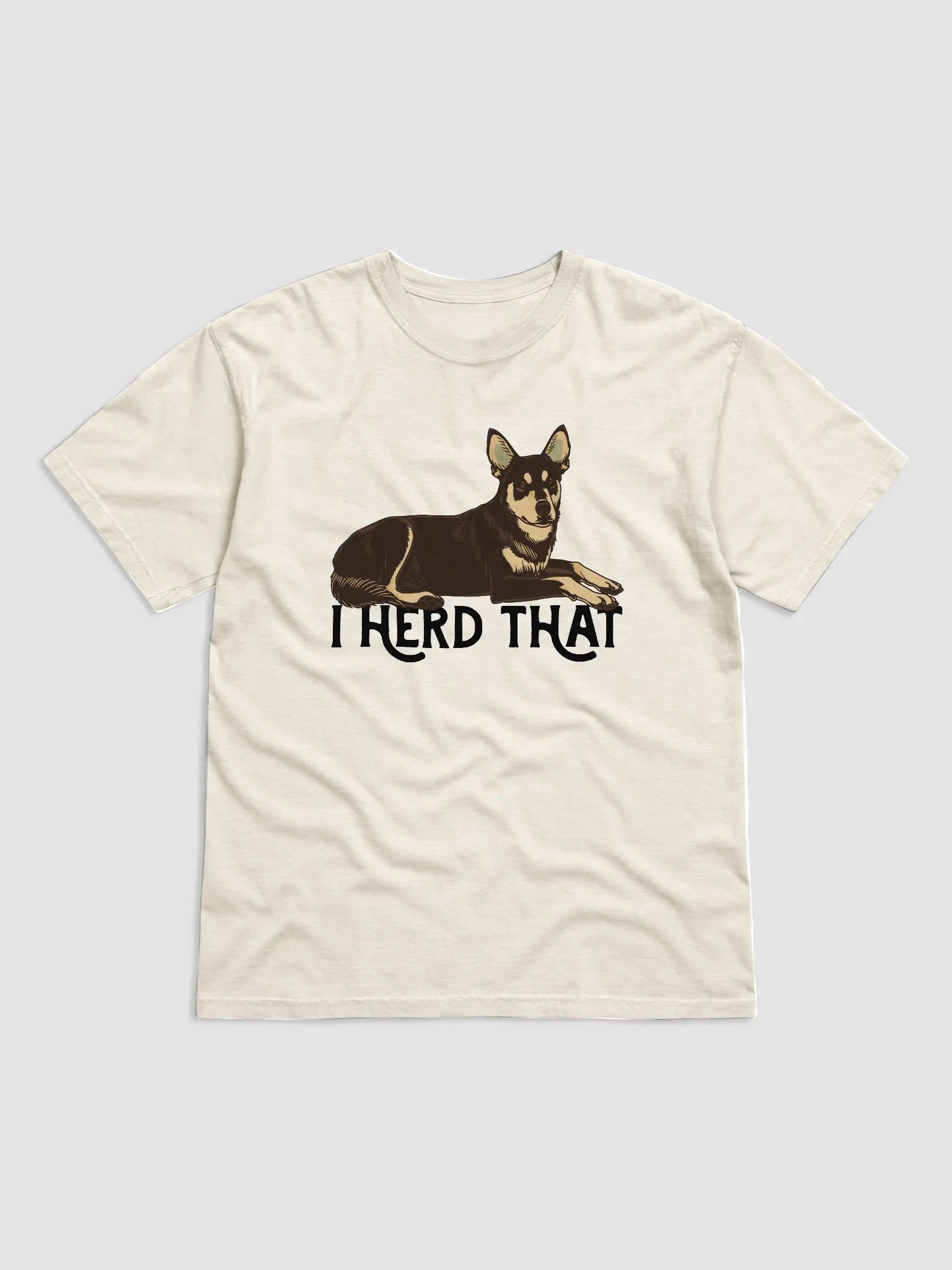 I Herd That T-Shirt | Funny Australian Kelpie (Brown) Shirt for Herding Dog Owners product image (1)