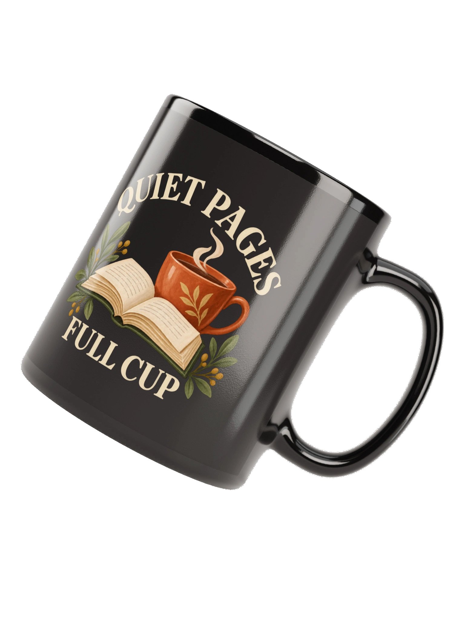 Quiet Pages Full Cup Black Mug product image (6)