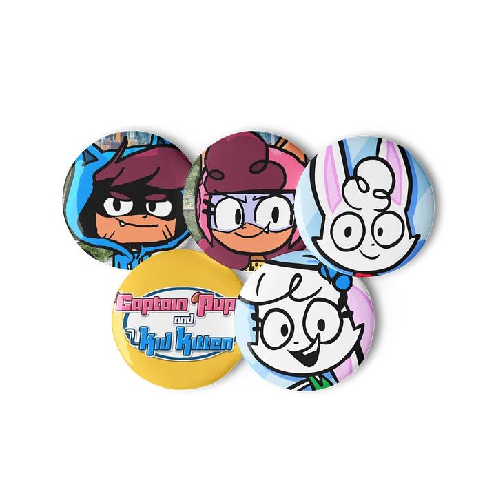 Captain Puppy and Kid Kitten + Belle and Bounce Pin Set product image (1)