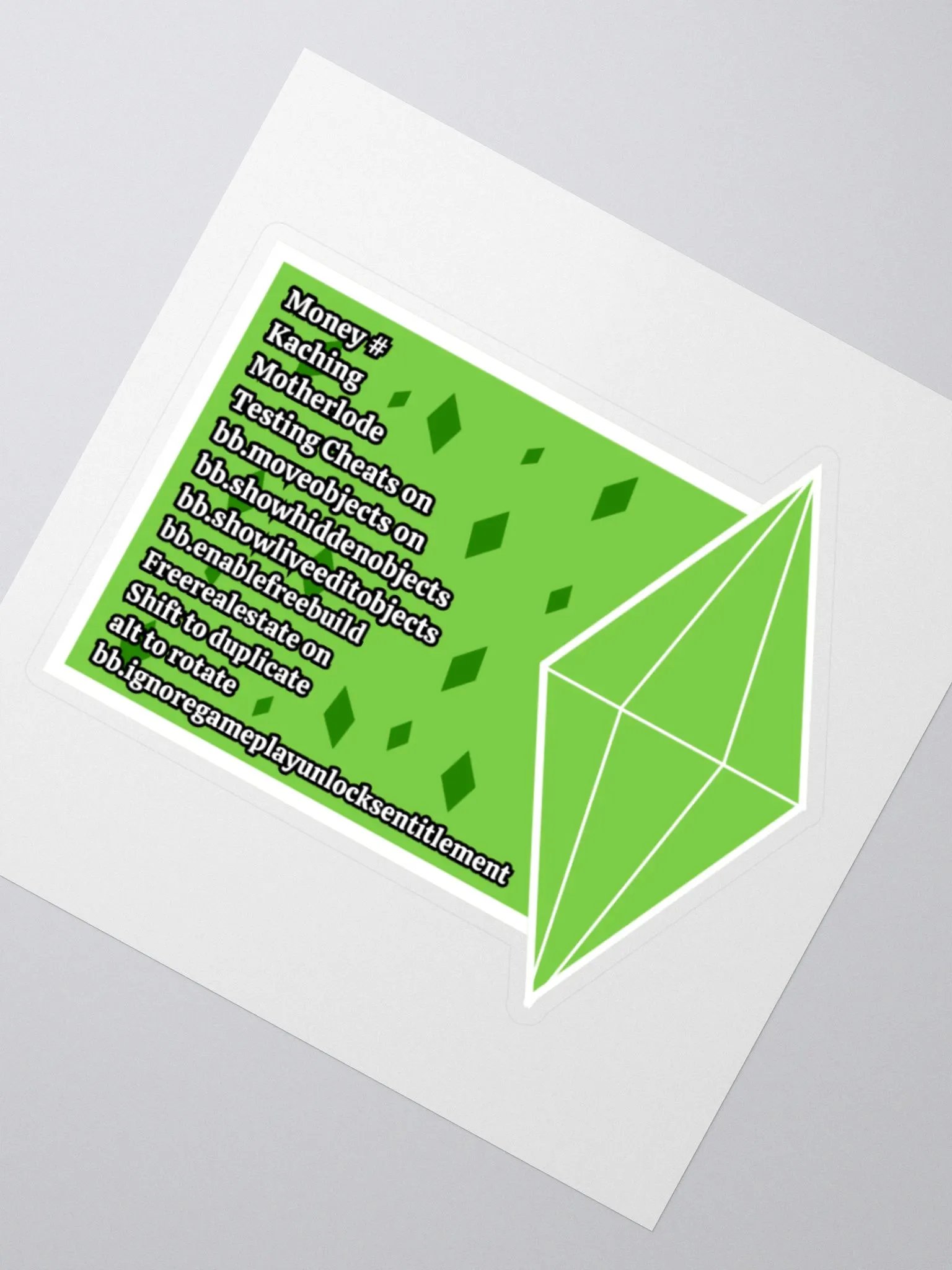 Sims Cheats Sticker - Green product image (2)
