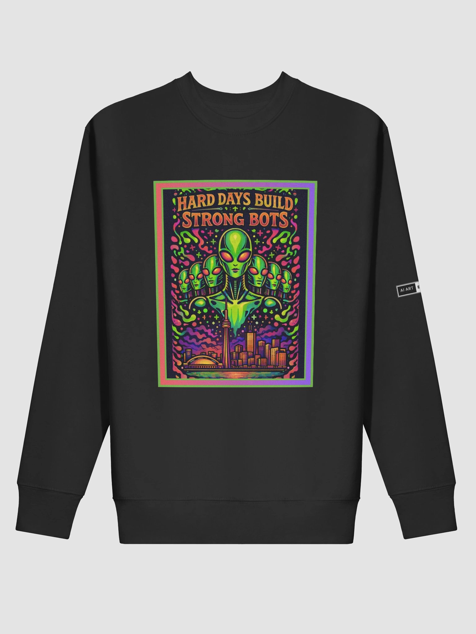 "HARD DAYS BUILD STRONG BOTS" premium cotton sweatshirt product image (1)