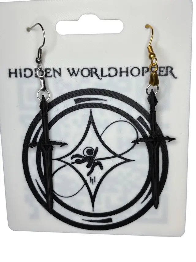 Just in time for Light Day, we are running a 25% shop-wide discount. Yes on everything, even these 2 new items. A set of Black sword earrings (Earring hooks are Stainless Steel and Hypoallergenic) and the Tower of Light Book Nook.  The sale will run all week, thank you to all my supporters, and Happy Worldhopping! https://hidden-worldhopper-shop.fourthwall.com #cosmere #mistborn #stormlightarchive #cosmeretok #brandonsanderson 
