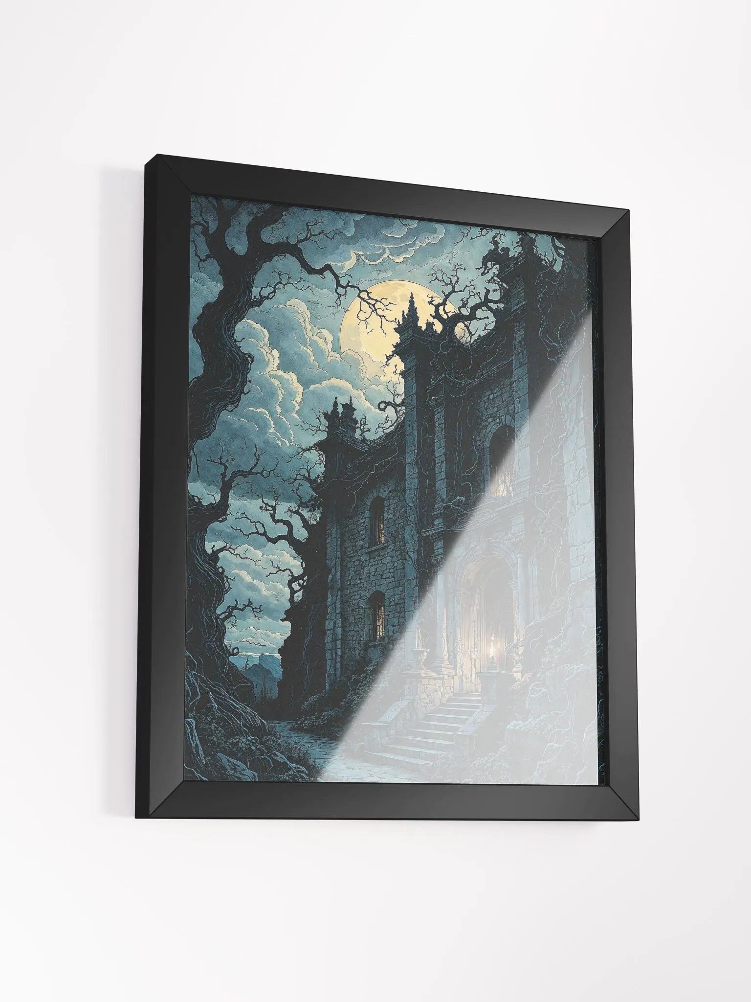 Gothic Moonlit Manor Framed Print product image (14)