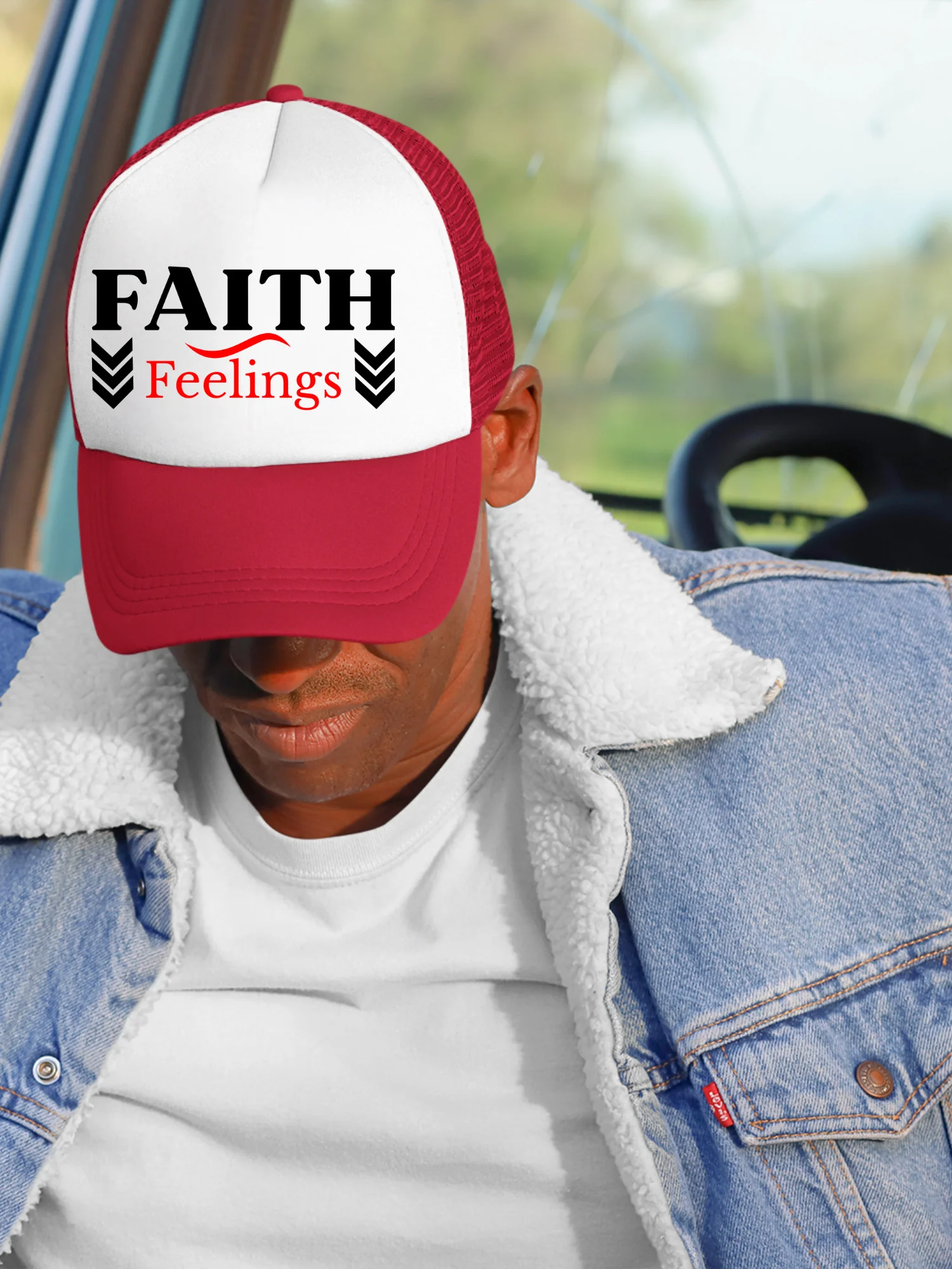 Faith Feeling Faith-Based Trucker Hat. product image (1)