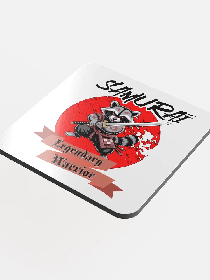Samurai Legendary Warrior Raccoon Coaster product image (1)