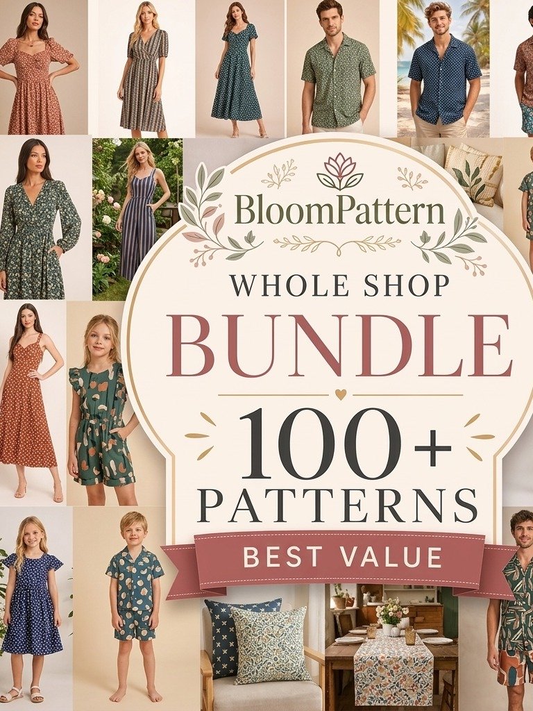Whole Shop Pattern Bundle | Sewing Pattern Bundle | Women, Men, Children Beginner Sewing Patterns (Digital Pattern Pack) product image (2)