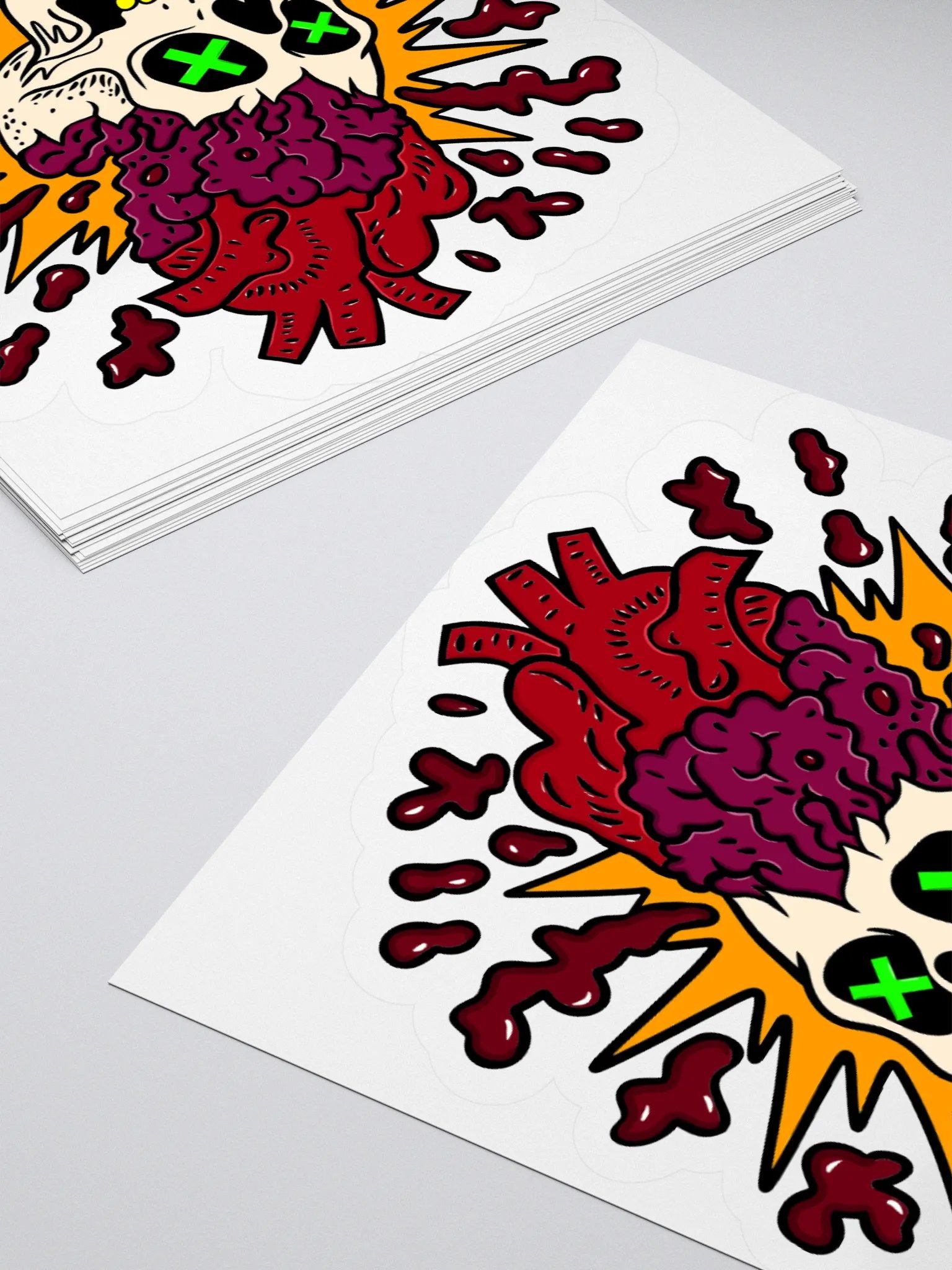 Cross My Heart Kiss Cut Stickers product image (4)