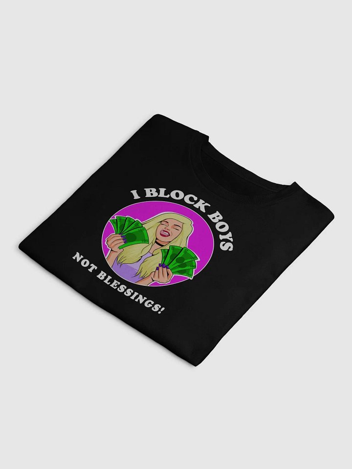 I Block Boys, Not Blessings! - premium CROP t-shirt product image (2)