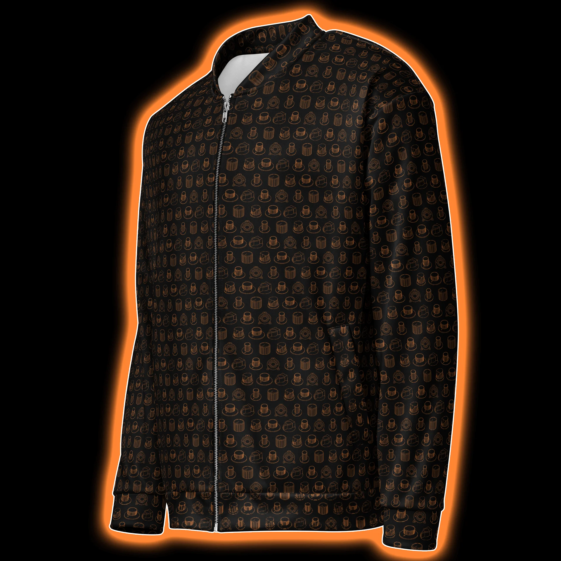 Synthesis Icons Studio Jacket - (7 Iconic Synth Knobs) AMBER product image (2)