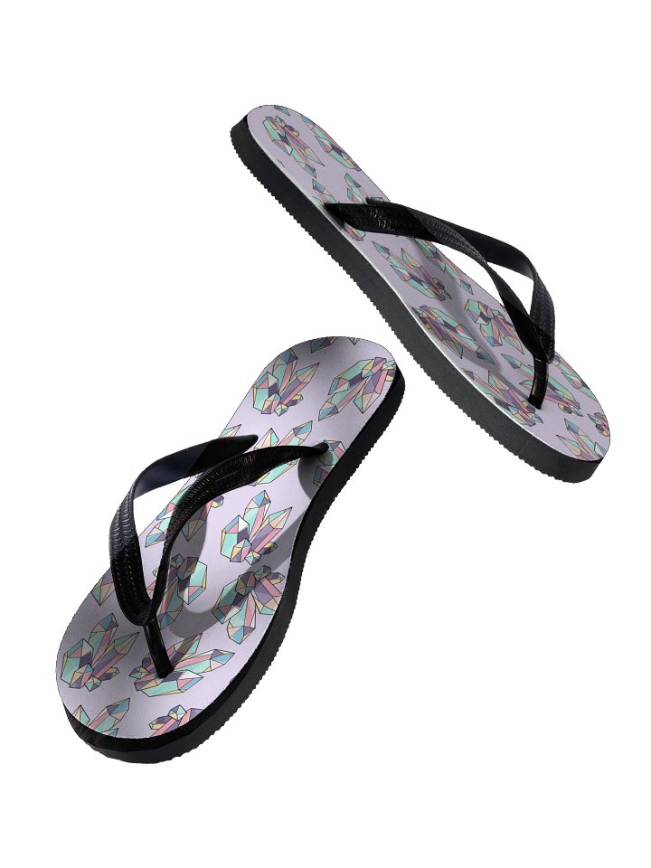 Crystal Dreams Flip Flops – Lavender and Rainbow Crystal Sandals product image (2)