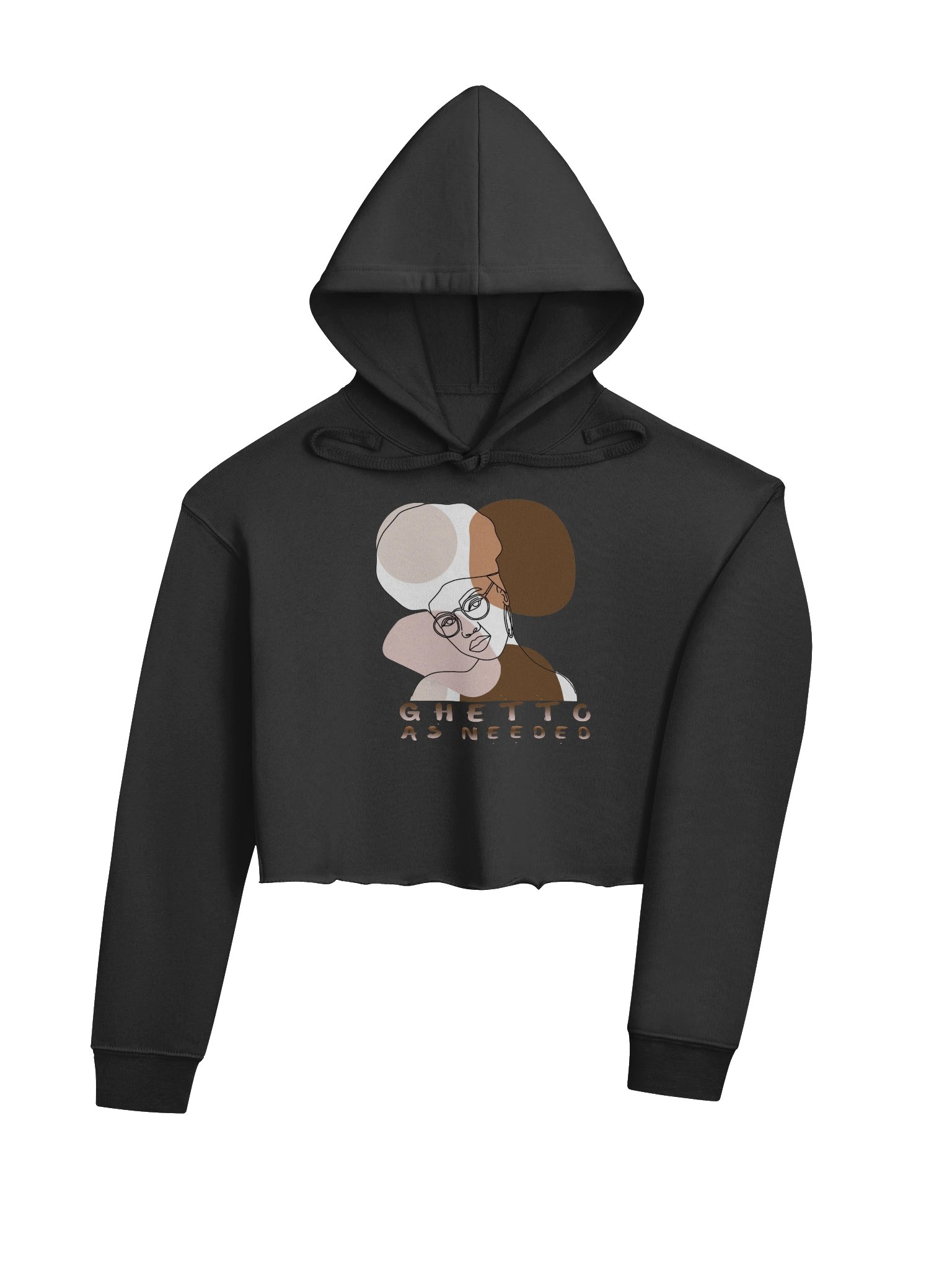 "Ghetto as Needed" Cropped Hoodie – Stylish Streetwear for Confident Women product image (6)