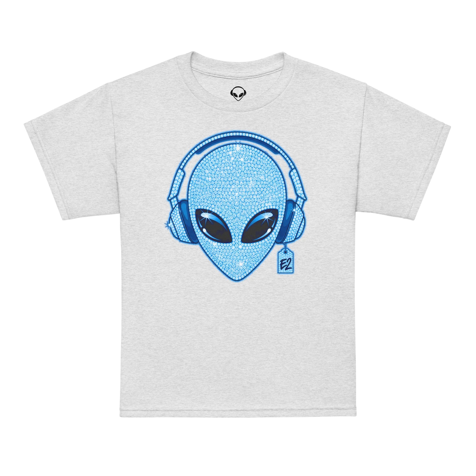 Kids Blue Diamonds e² Alien Logo Printed Tee product image (48)