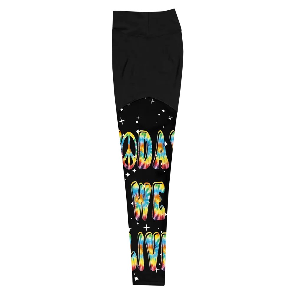 Peace sign sports leggings product image (7)