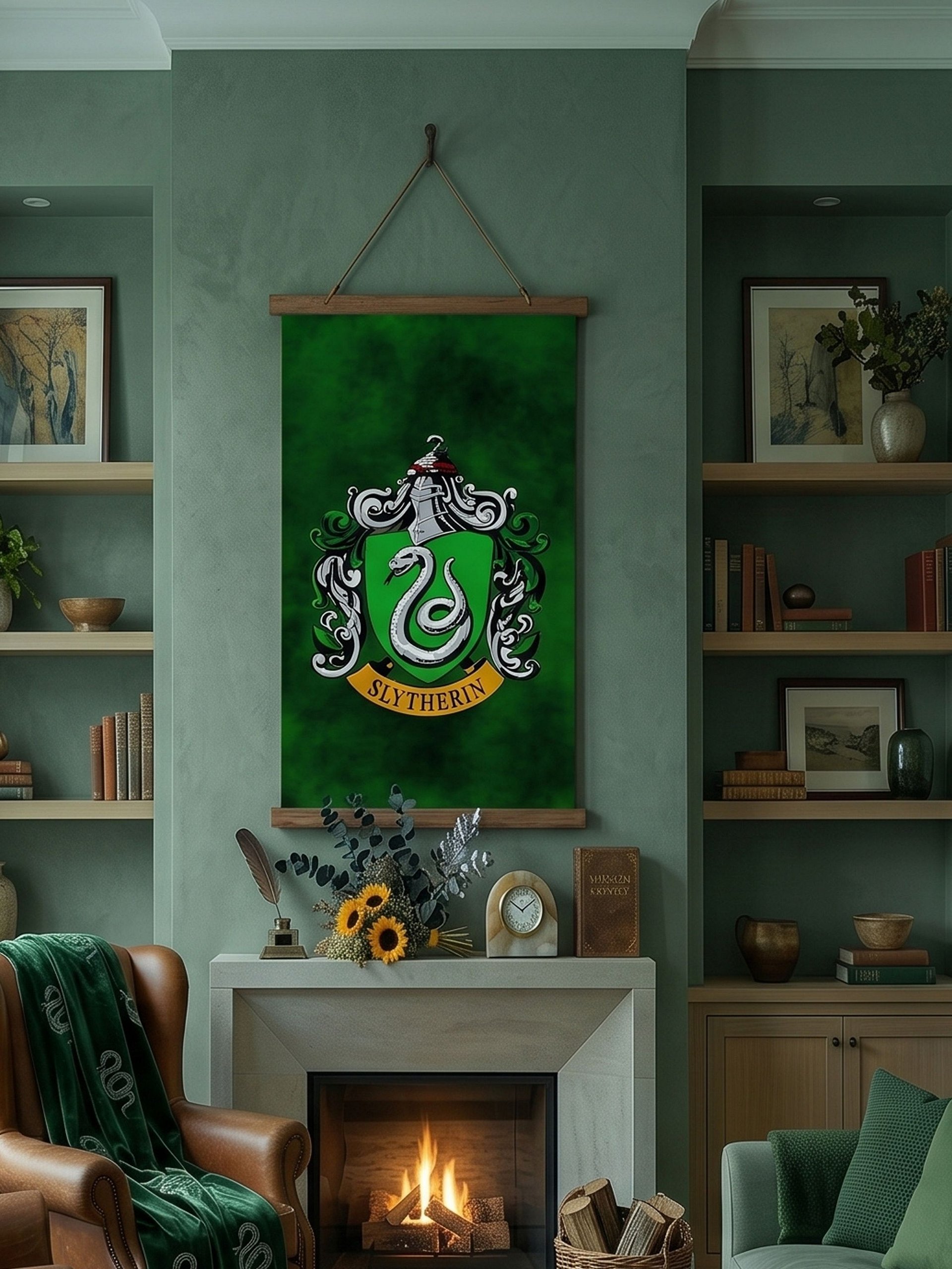 Hogwarts House Crest Wall Pennants | Wood-Framed Harry Potter Flags product image (2)