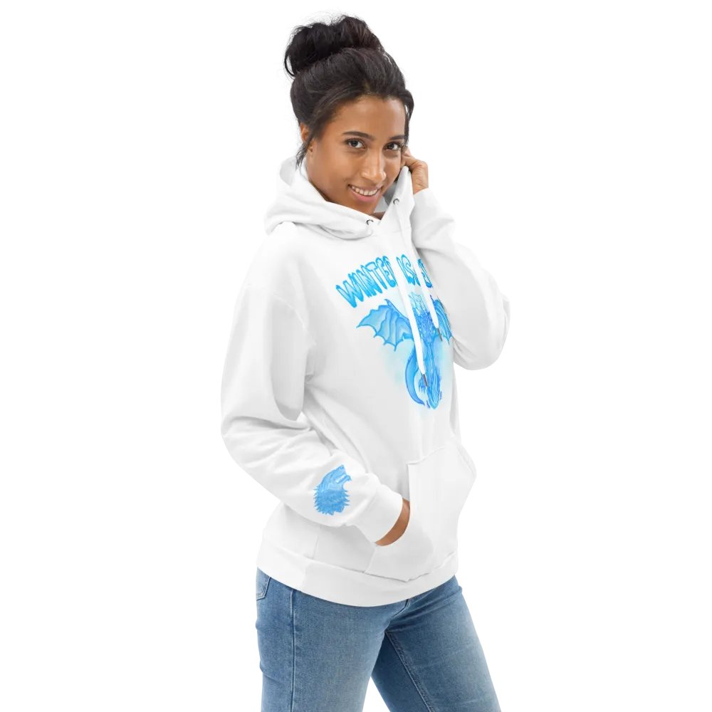 White Winter is Here Hoodie - Front product image (6)