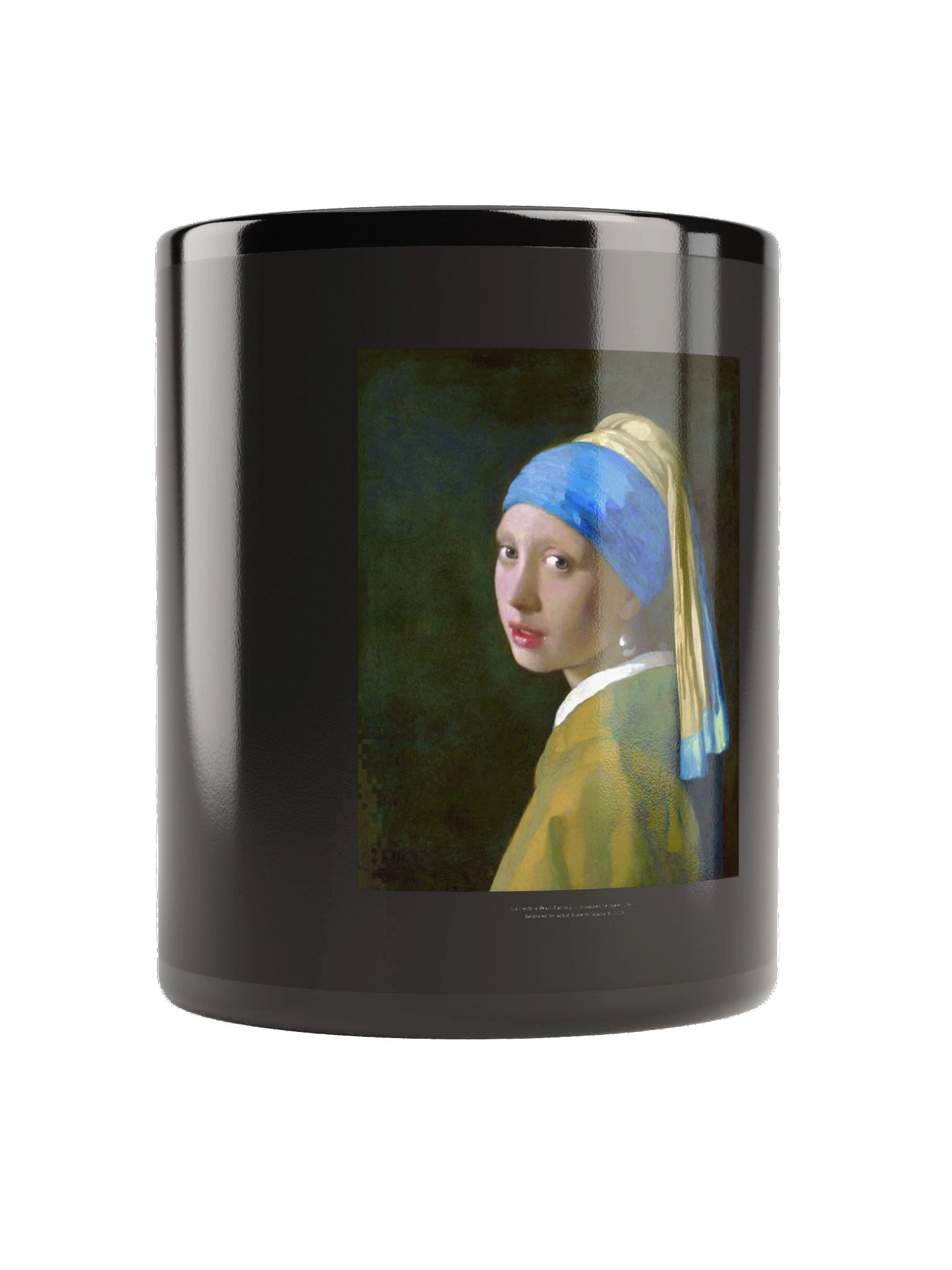 Girl with a Pearl Earring — Black Mug product image (2)