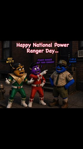 DRAGONZORD!
TYRANNOSAURUS!
…UH… REGIONAL MANAGER OF YELLOWSTONE?!

#NationalPowerRangersDay #PowerRangers #MightyMorphinPower...