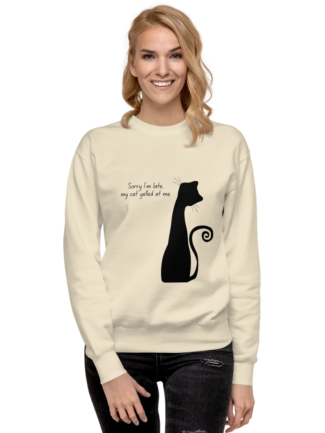 CAT YELLED AT ME — Midnight Cat Sweatshirt product image (2)
