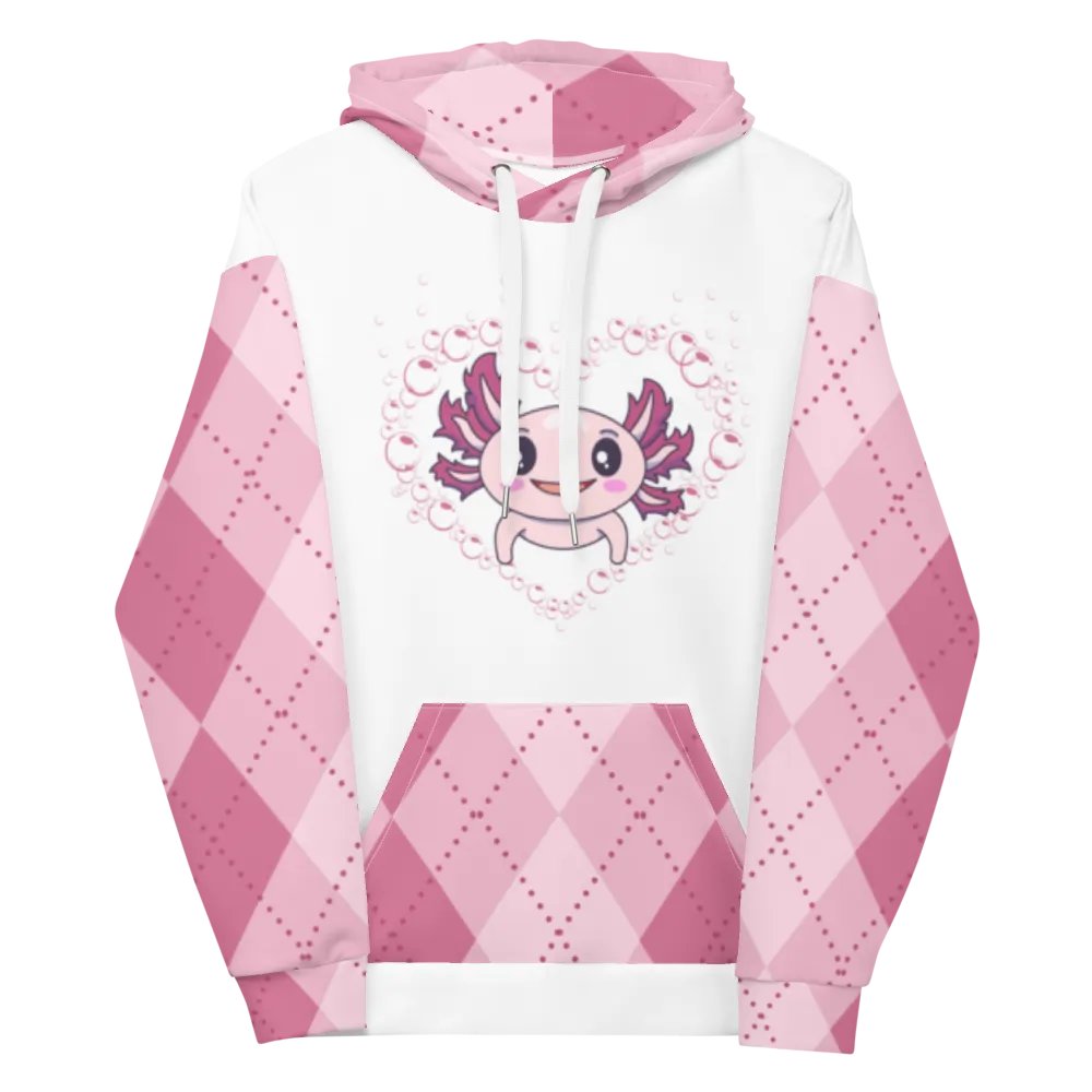 Pink And White Axolotl Hoodie product image (12)