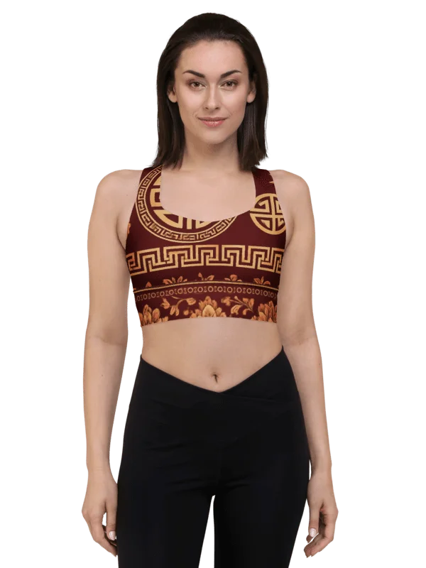 Golden Blossom Recycled Longline Sports Bra product image (1)