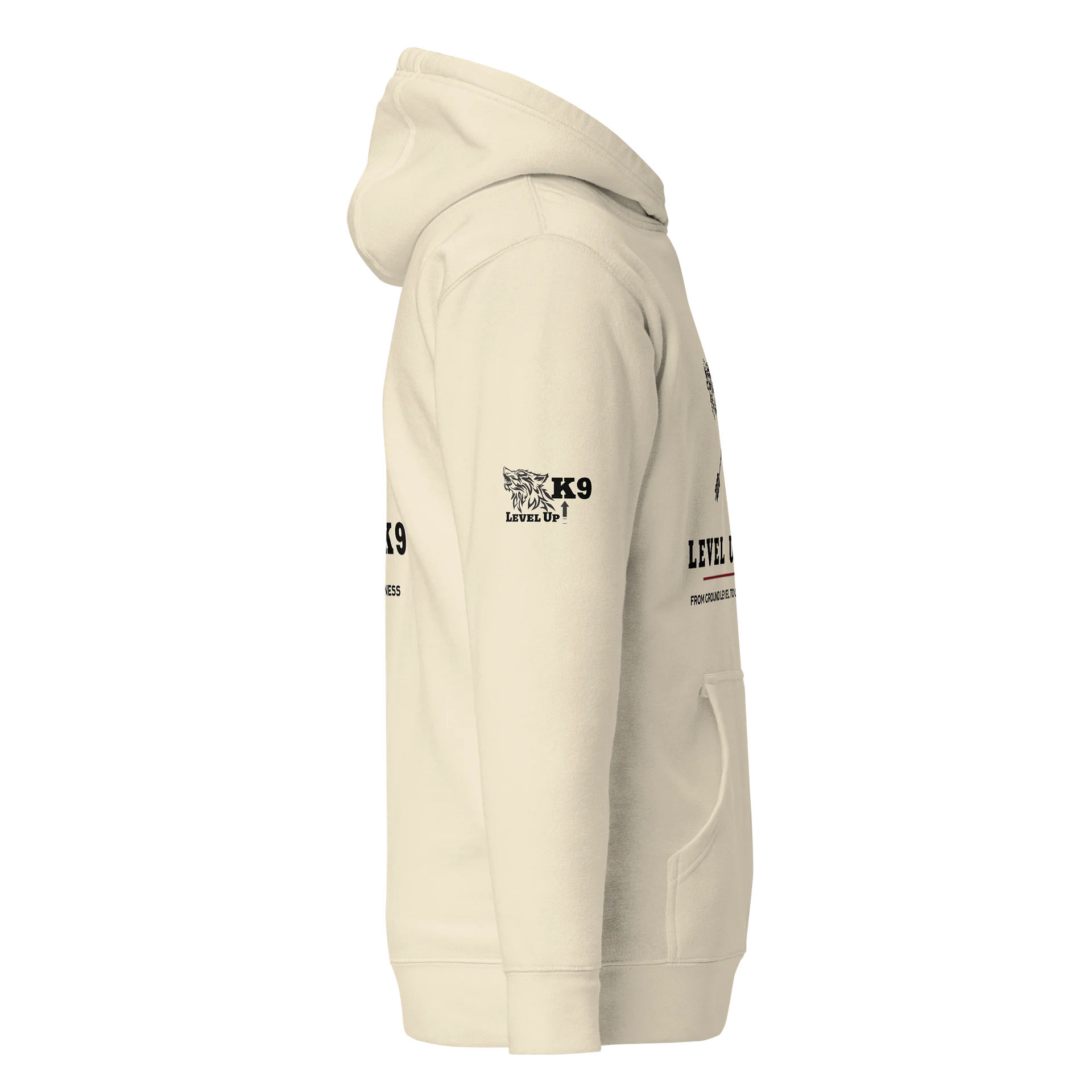 Level-UP K9 Standard Hoodie ( Bone ) product image (7)