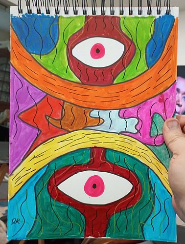 Future Shock Original Drawing 

I don't know if that the correct meaning for this art. As you reach middle age, the realizati...