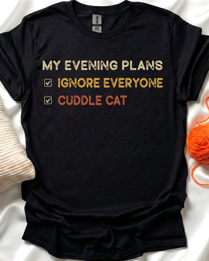 Evening Plans Cat T-Shirt product image (1)