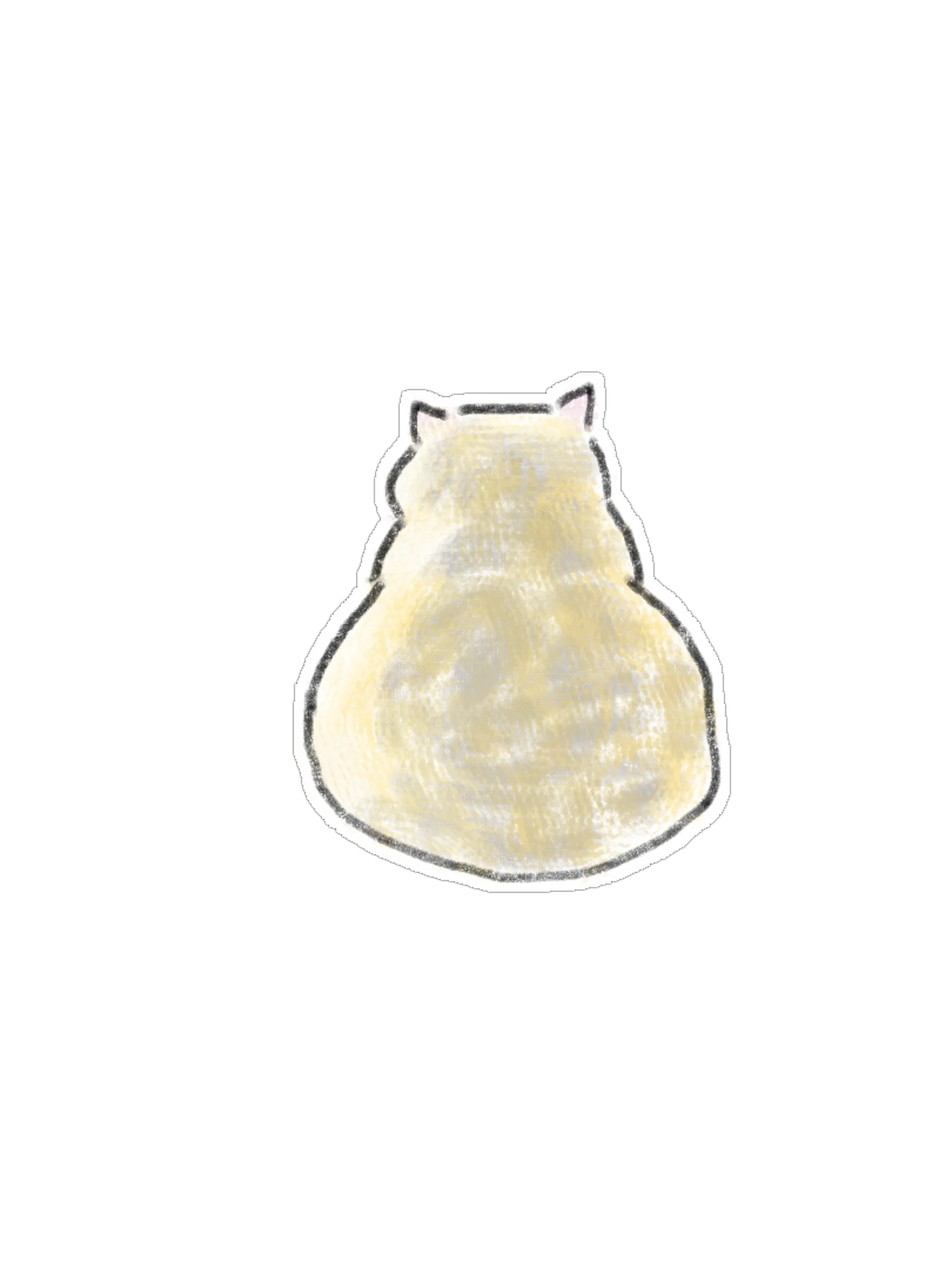 Aesthetic Hand-Drawn Watercolor Cat Sticker & Clipart Pack product image (9)