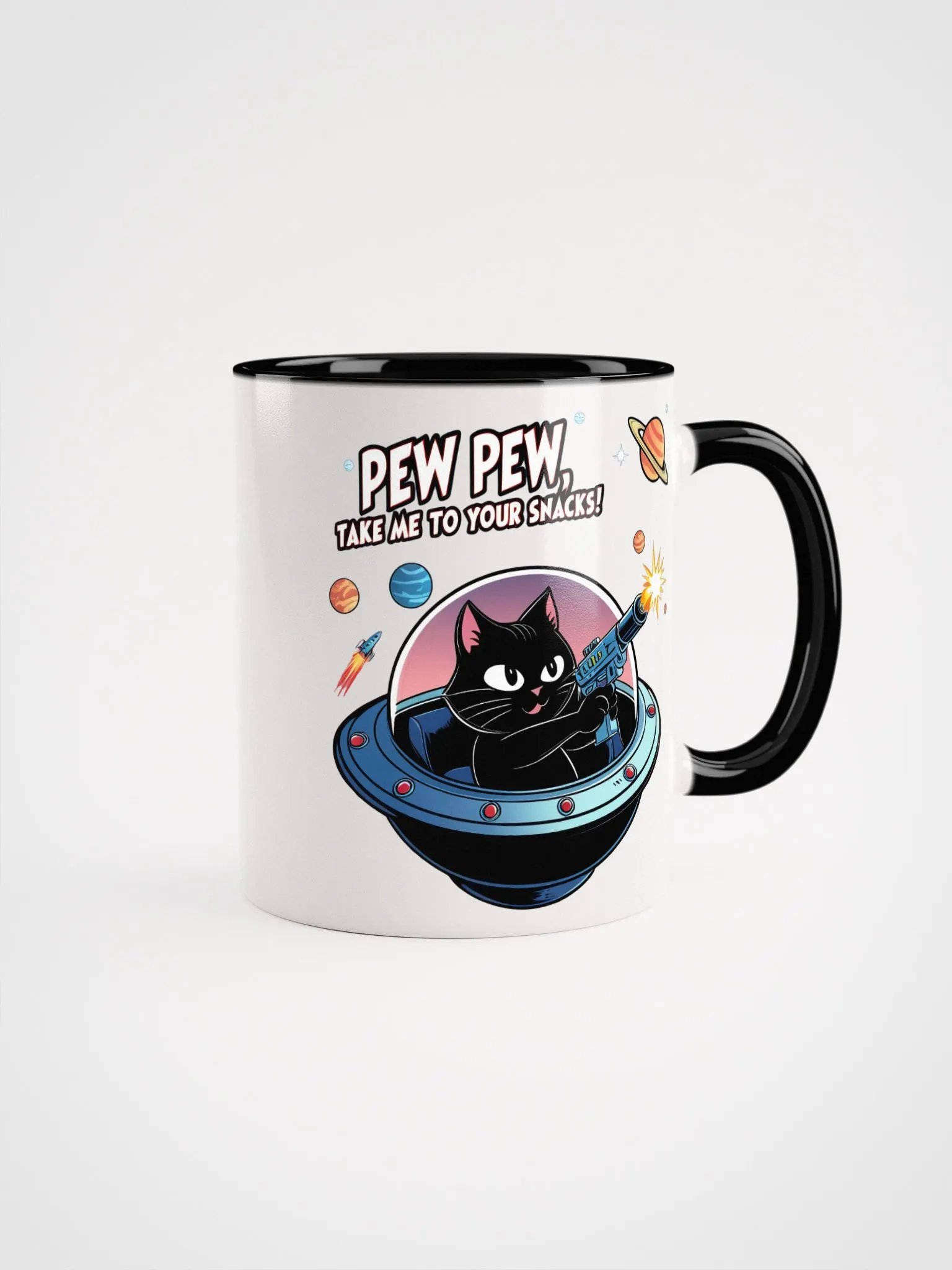 Pew Pew Cat Snack Attack Mug product image (3)