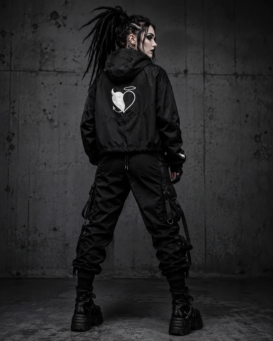 SWEET DEPRESSION SIGIL CROP WINDBREAKER product image (4)