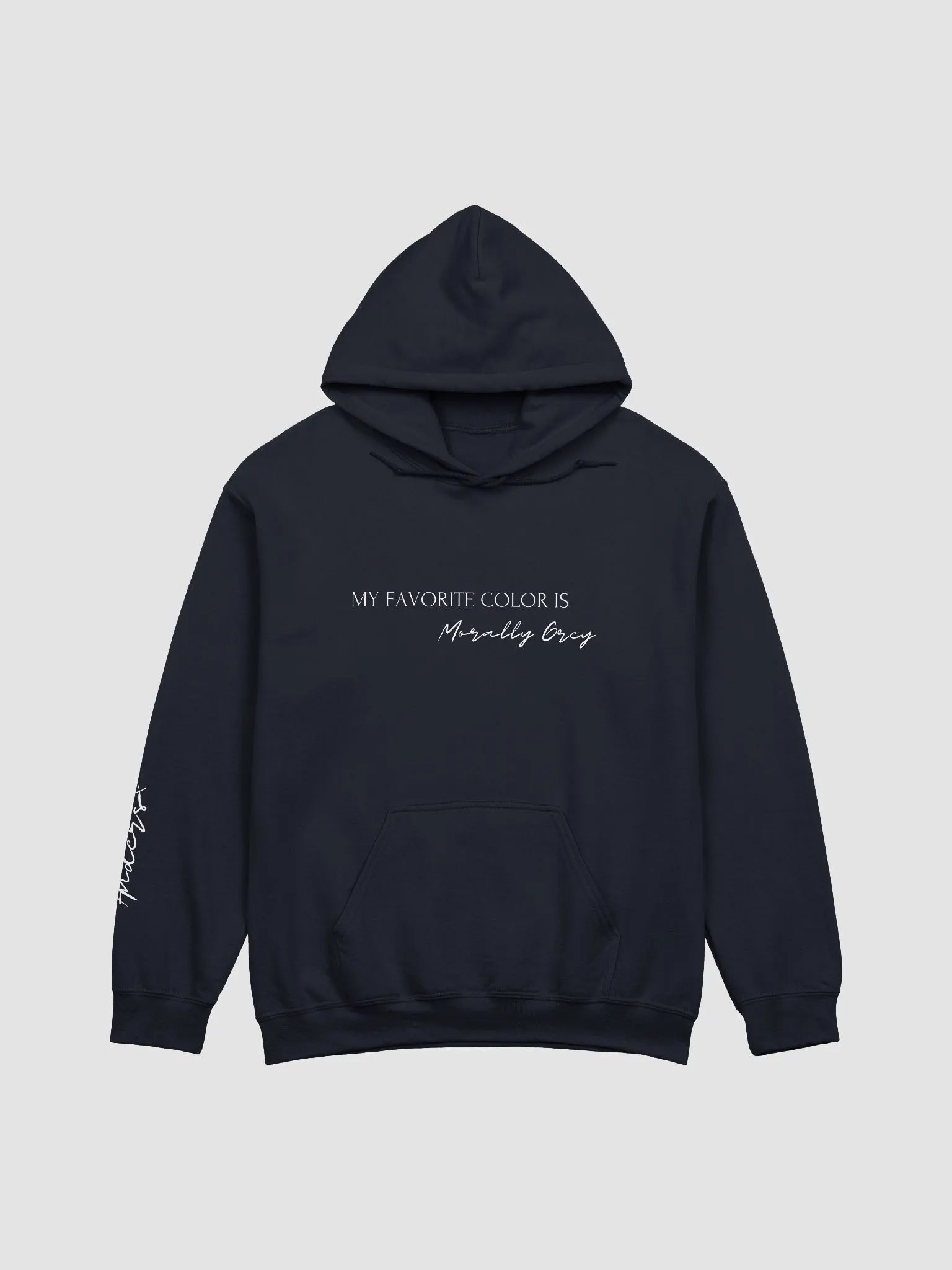 Morally Grey Hoodie White Font - Anders product image (1)